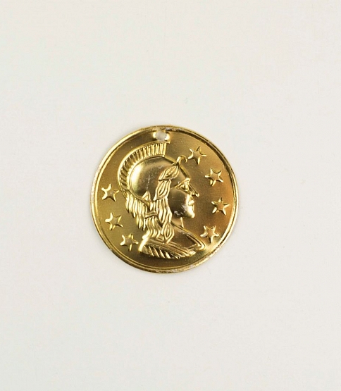 15mm Roman Soldier Coin Charm x10 - Click Image to Close